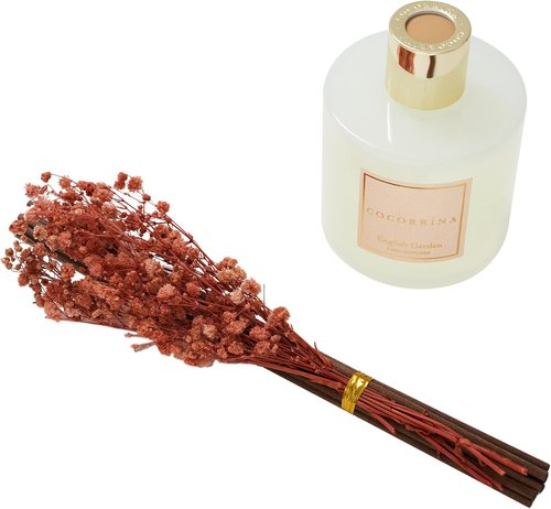 COCORRÍNA Reed Diffuser - English Garden Scented Home Fragrance | 8 Sticks for Elegant Bathroom Decor