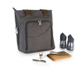 LEGACY - a Picnic Time Brand Sonoma Wine & Cheese Picnic Tote Service for 2, Insulated Wine Carrier Bag with Cheese Board, (Gray)