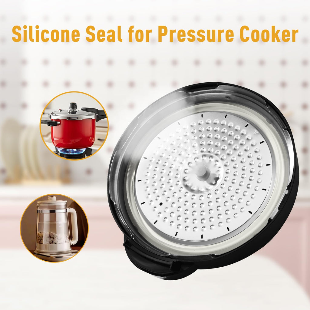 Silicone Sealing Ring 8qt for InstaPot Sealing ring - Compatible Replacement Parts for Duo80, Lux80, Smart-80, CSG80, and More - Pressure Cooker Seal Ring-3 Pack