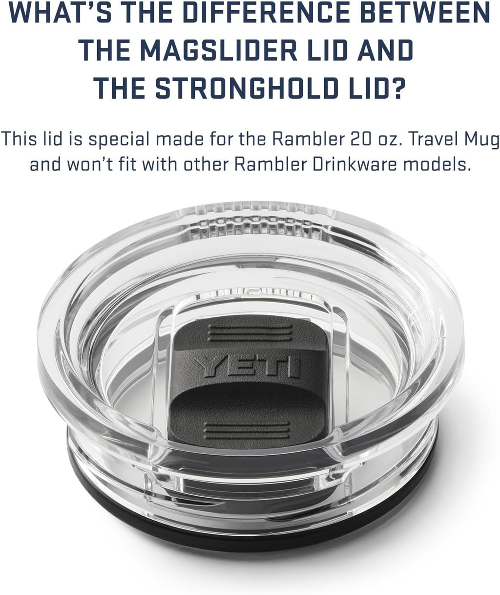 YETI Rambler 20 oz Travel Mug - Stainless Steel, Vacuum Insulated with Stronghold Lid for Ultimate Durability