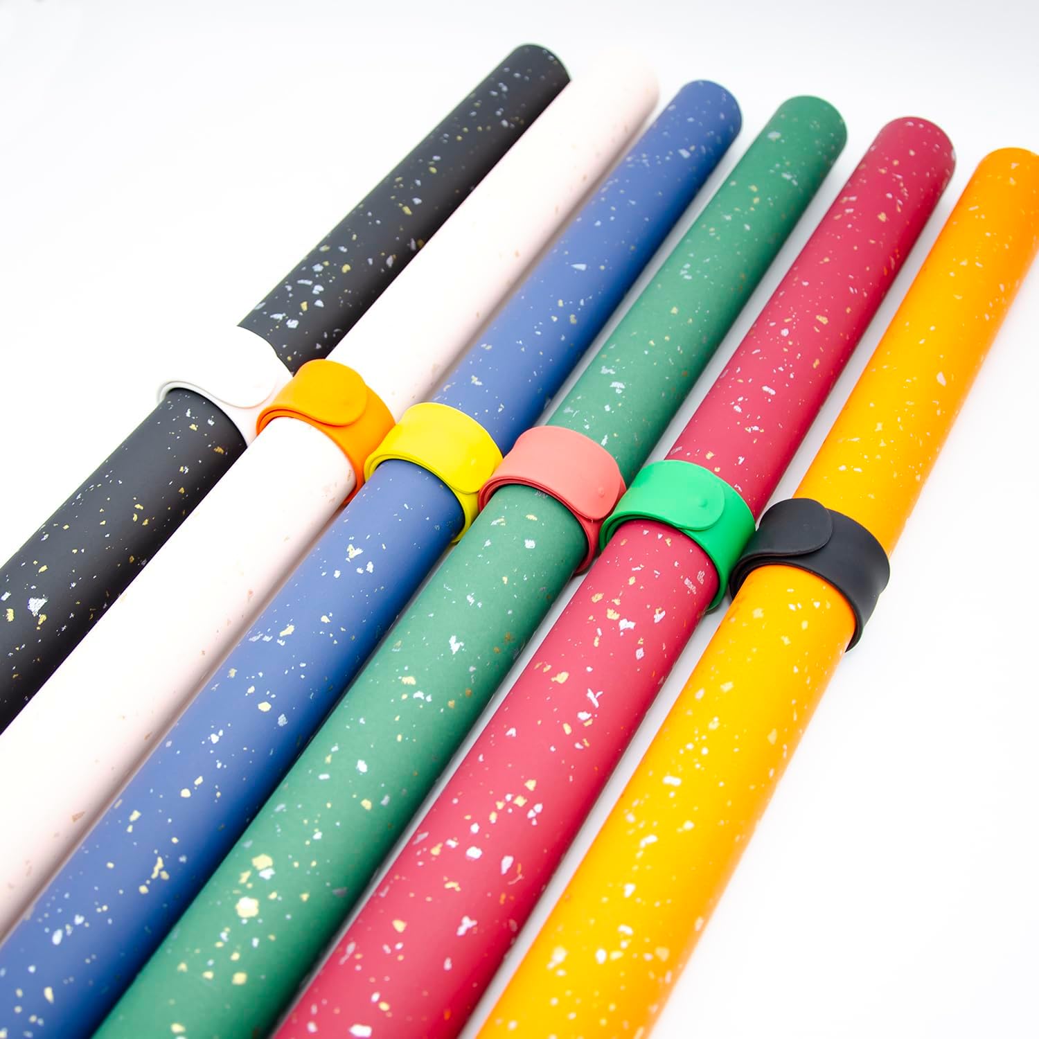 Skiennix Colored Silicone Rubber Slap Bracelets - Fun Wristbands for Kids' Parties | Versatile Storage Solution for Cables & More