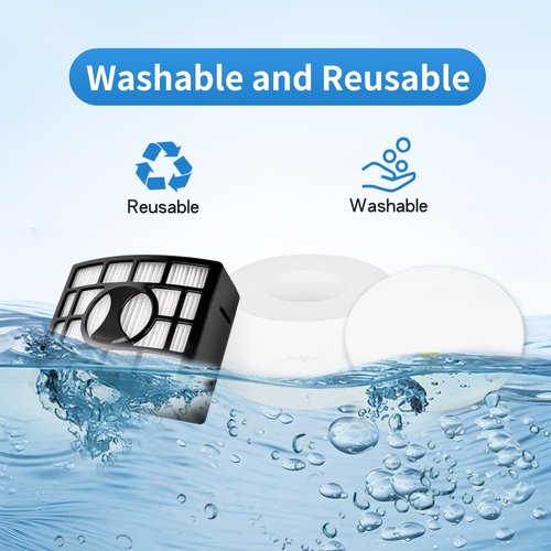 Amyehouse Soft Bristle Brushroll Roller Hepa Foam Filter Replacement Parts Compatible with Shark DuoClean NV800 NV800W NV801 NV801Q NV803 UV810 Vacuum