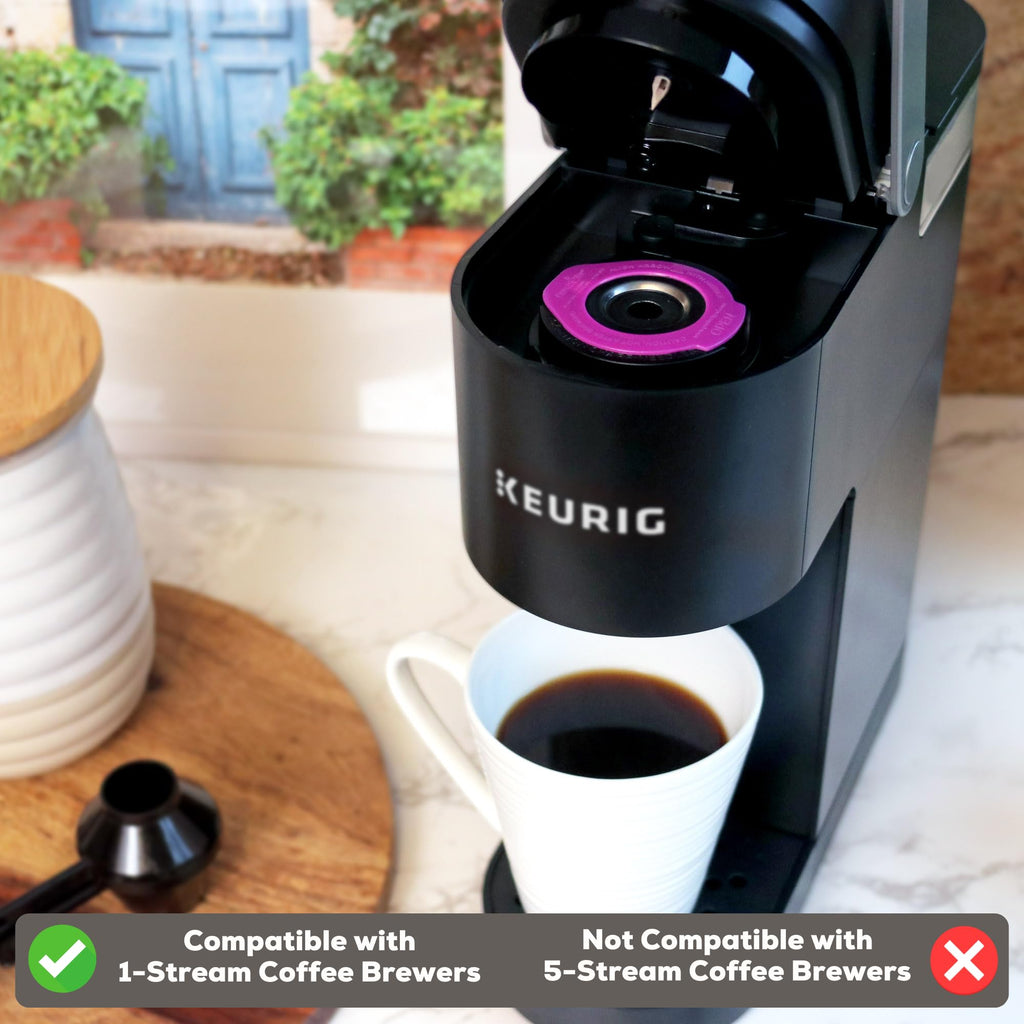 Cafe Fill Stainless Steel by Perfect Pod - Reusable K Cup Coffee Pod Metal Filter, Compatible with Keurig 1.0 2.0 K-Mini K-Slim(1-Stream) K-Duo & Other K-Series & Models (See Full Compatibility Chart)
