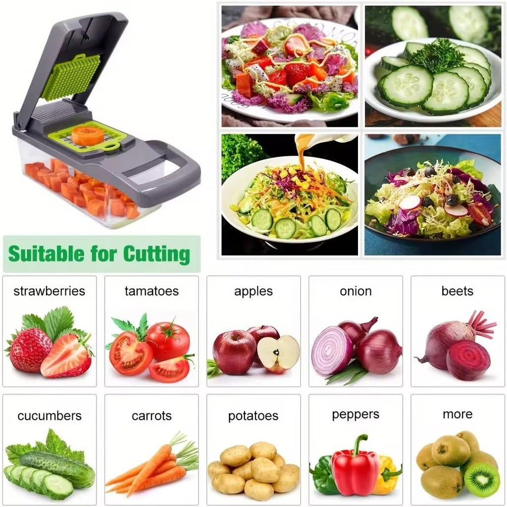 Skiennix Onion Cutter - Multifunctional Vegetable Chopper & Mandoline Slicer | Ideal for Dicing & Grating