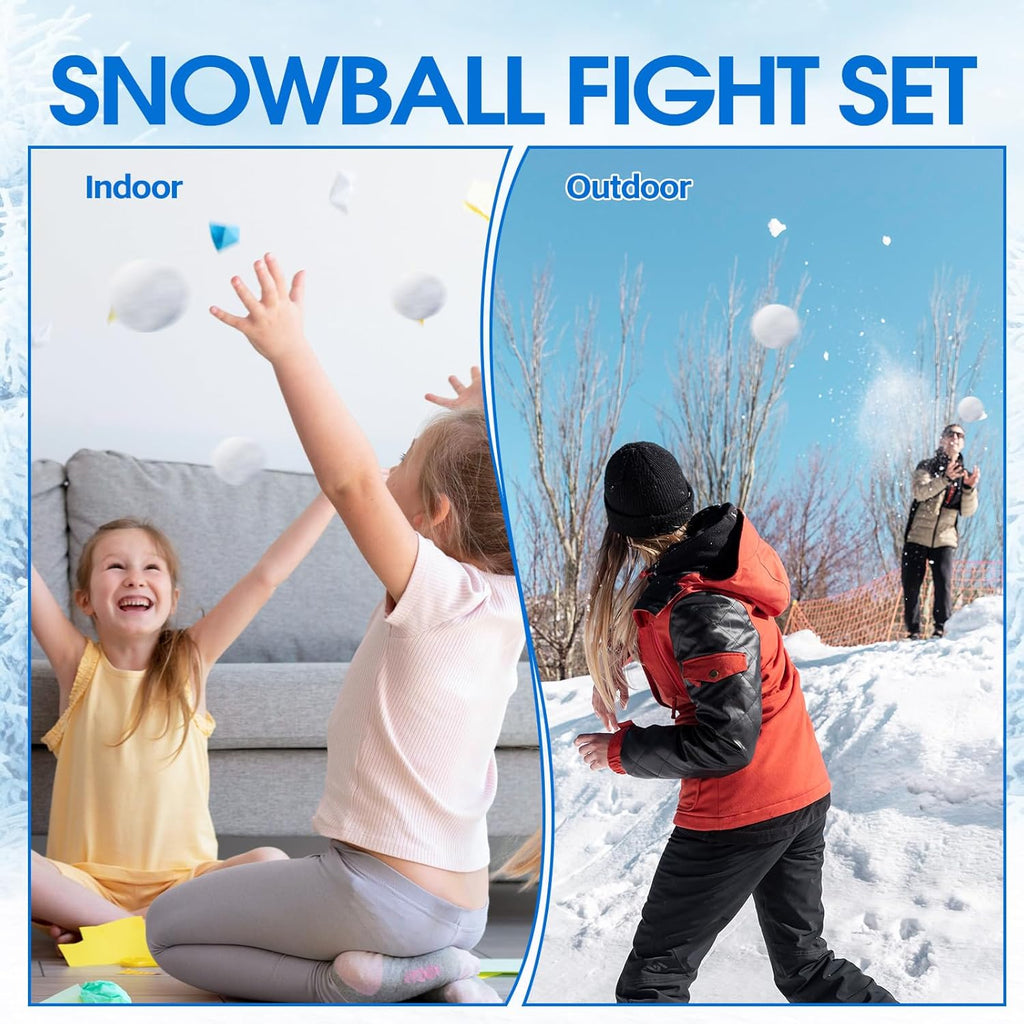 Skiennix 20 Pack Snow Toy Balls - Soft Plush Indoor Snow Fight Balls for Kids | Winter Fun & Christmas Decor