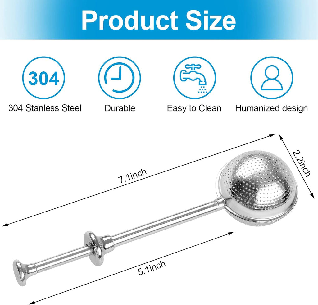 Skiennix Bakers Dusting Wand Set - Stainless Steel Flour Duster for Sugar & Spices | One-Handed Operation