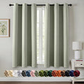 MIULEE Sage Green Blackout Curtains - Thermal Insulated Room Darkening Drapes | 68 Inch Long, 2 Panels