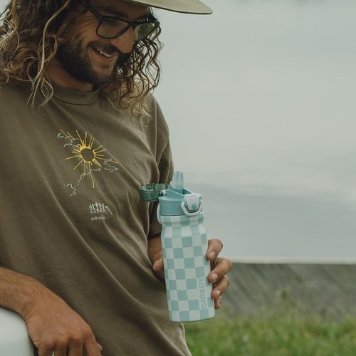 BJPKPK Insulated Water Bottle - 25oz Stainless Steel Flask with Straw, Leak-Proof Lid & Carry Handle | Dawn
