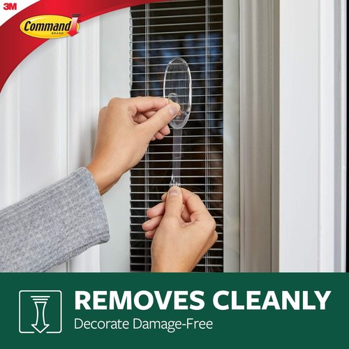 Command Outdoor Mounting Strips - 4 Medium & 2 Large Clear Strips for Strong Adhesion