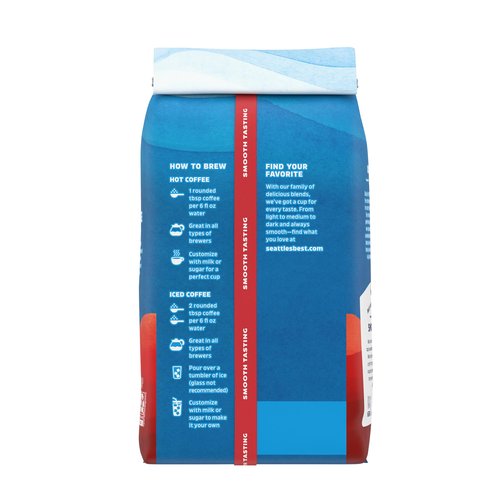 Seattle’s Best Coffee, Light Roast Ground Coffee, Lighthouse, 100% Arabica, 6 Bags (12 oz Each)