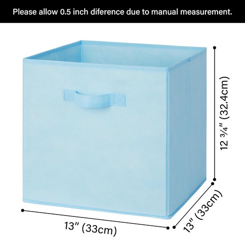 Granny Says 13-Inch Cube Storage Bins - Colorful Fabric Organizers for Kids' Rooms | 6-Pack