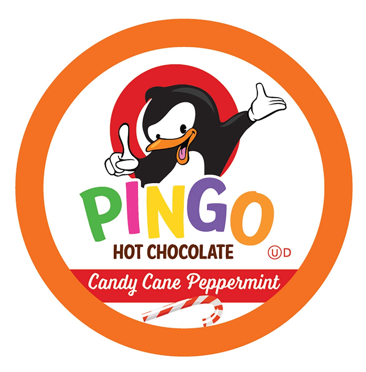 Pingo Mint Hot Chocolate Pods for Keurig K-Cup Brewers, Candy Cane Peppermint Cocoa, 100 Count