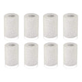 Eidonta 8 Pack White Linen Frosted Glass Lamp Shade Covers, 5.9in Height, 3.9in Diameter, 1.65in Fitter, Cylinder Light Fixture Lampshade, Glass Shade Replacement Globe for Chandelier Wall Sconce