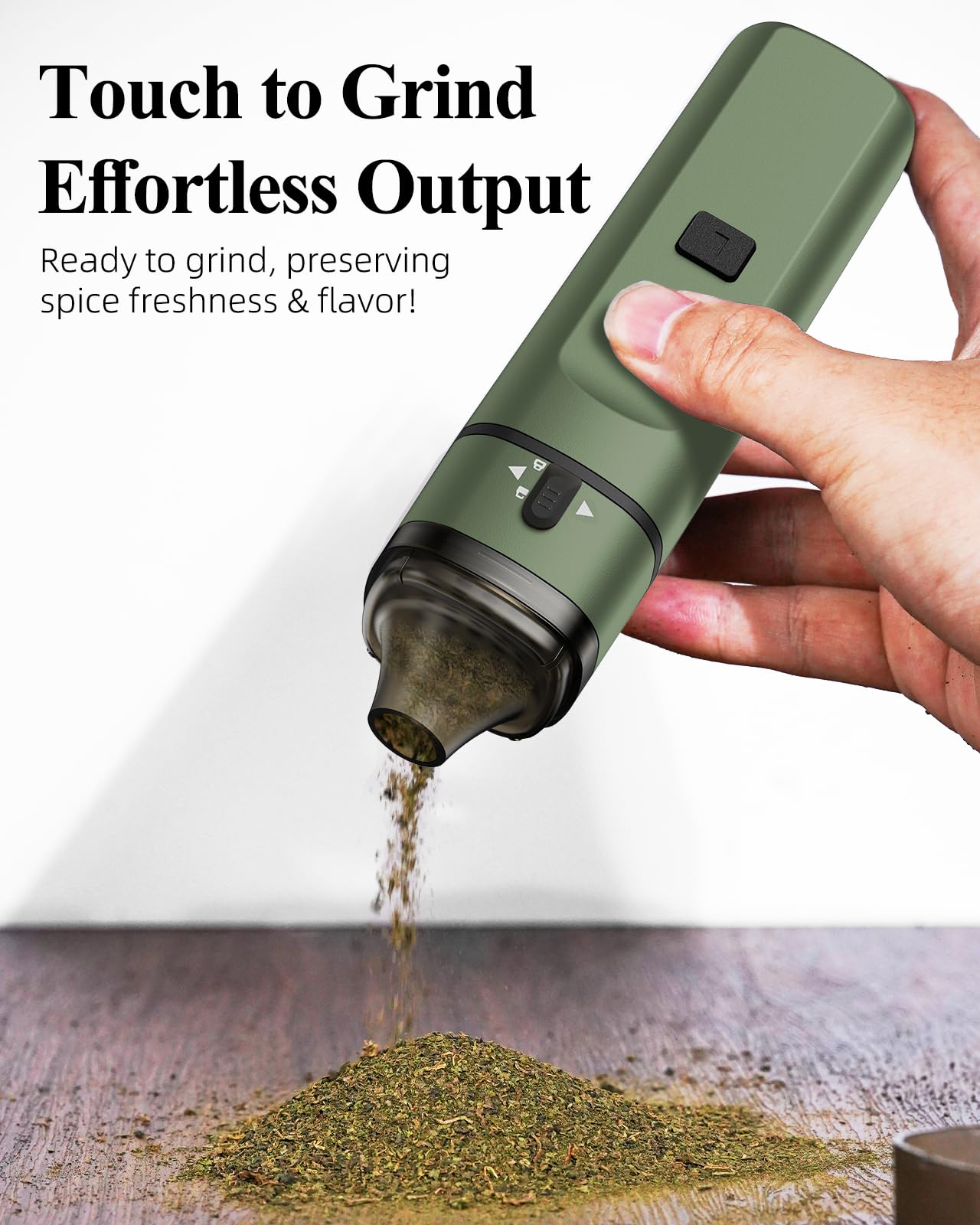 PINVOK Automatic Electric Spice Grinder,USB Rechargeable Powered, Mini Portable Spice Mill Machine for the Kitchen