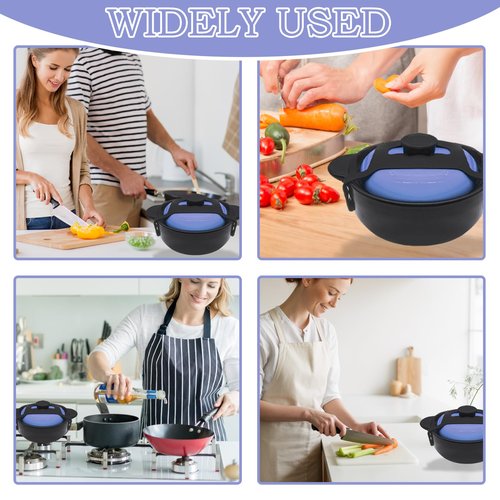 1Pcs Black Universal Fixing Strap, Black Pot Lid Accessories Tools Lid Holder Tools Heat-Resistant, No-Spill Design Transport Accessories Not Easily Damaged