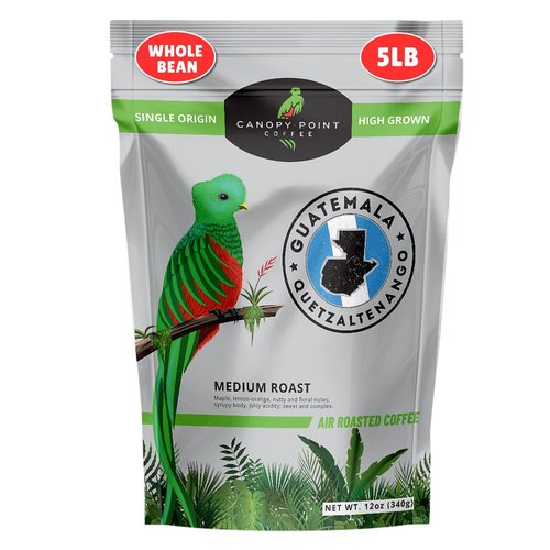 Canopy Point Coffee, Guatemala Medium Roast, Whole Bean, 5lb
