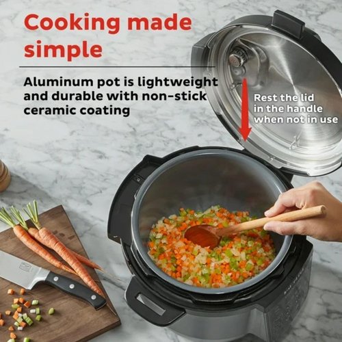Instant Pot 8Qt Chef Series Multi-Cooker - 8-in-1 Pressure, Slow, Rice & More for Quick Meals