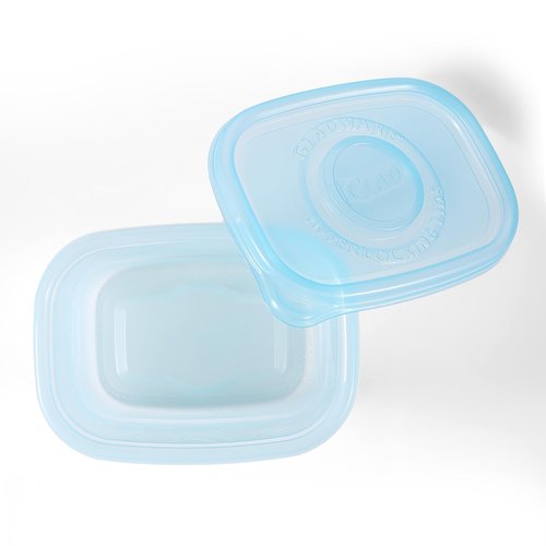 Glad GladWare FreezerWare Food Storage Containers with Lids, Small Rectangle BPA Free Plastic for Freezing Soups and Meal Prep, Crack Resistant, Microwave Dishwasher Safe, 24 Oz, 4 Count - 6 Pack