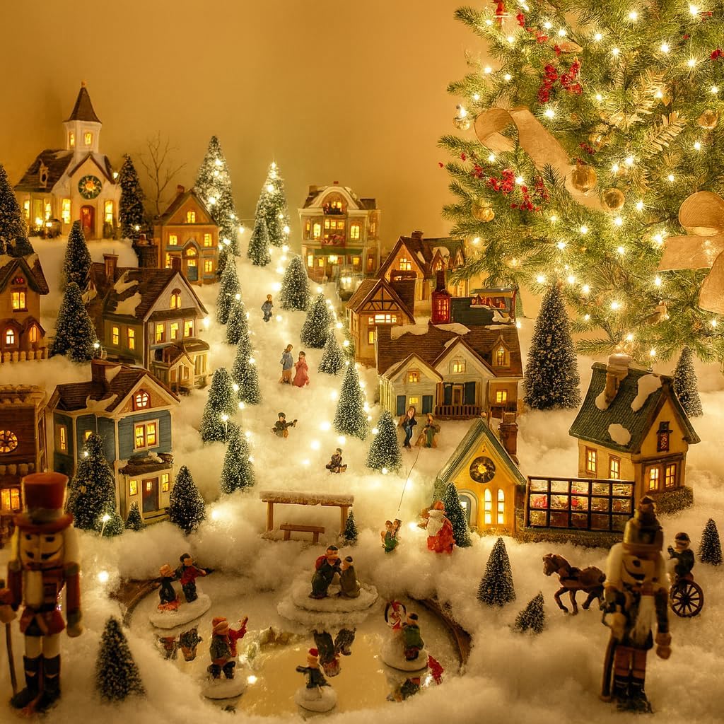 Skiennix Christmas Fake Snow Decor - Fluffy Flame Resistant Cotton Snow Blanket for Holiday Crafts | 5.6oz