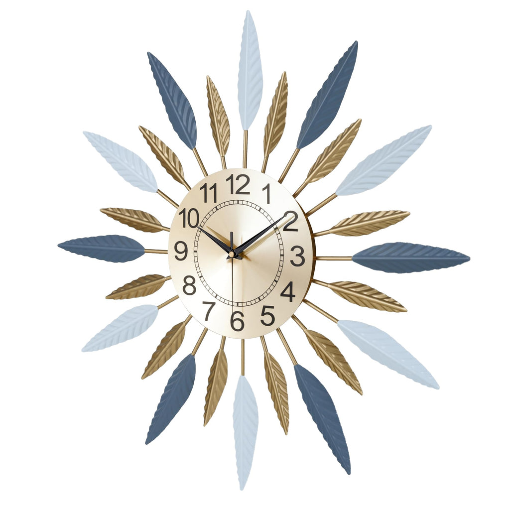 Lafocuse 23 Inch Silent Large Wall Clock for Living Room Décor, Decorative Mid Century Wall Clock, Sunburst Starburst Wall Clocks Battery Operated, Modern Art Deco