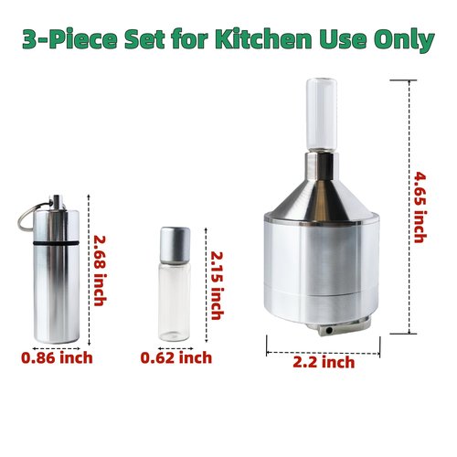 MuYuDaDi Spice Grinder【Silver】For Kitchen Use Only