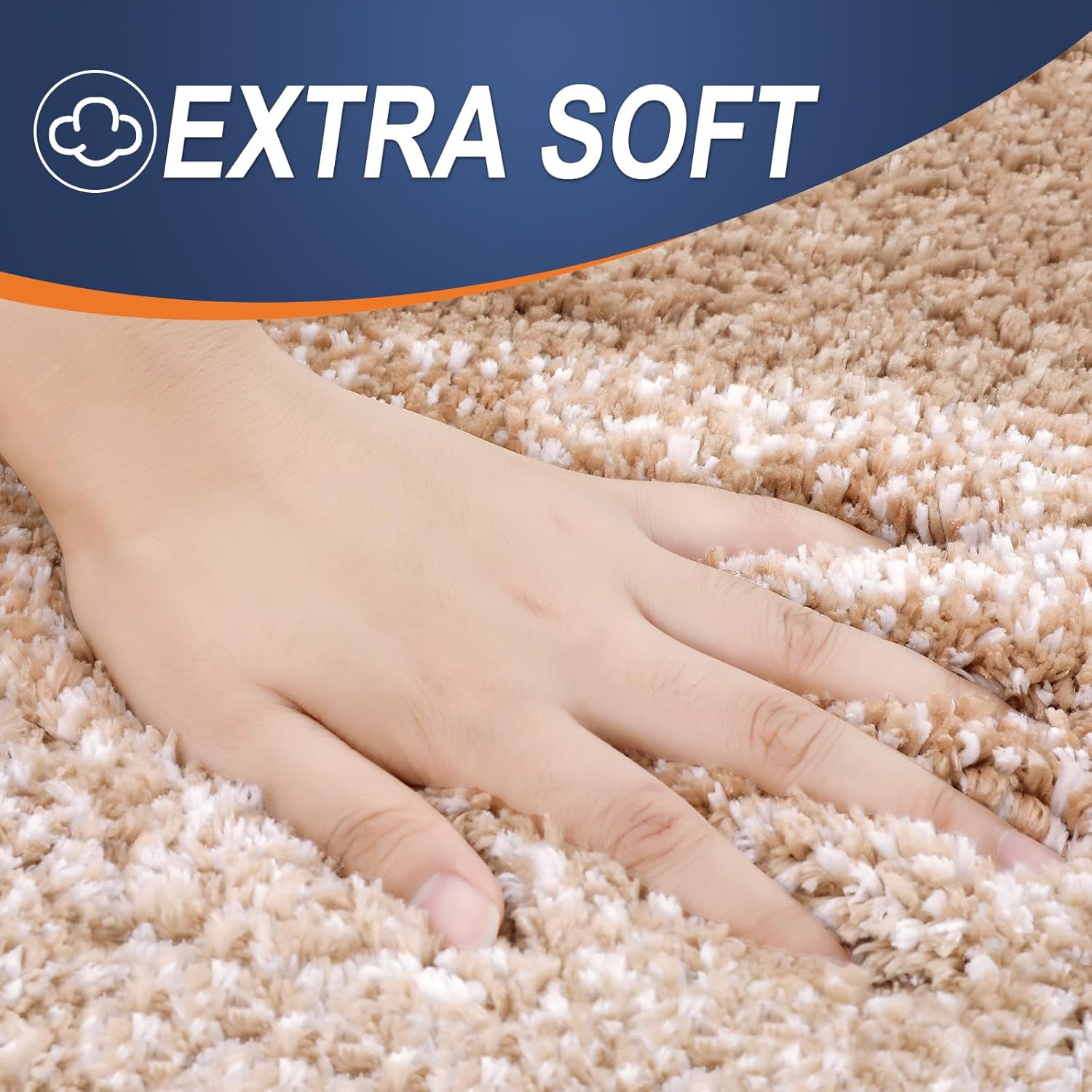 OLANLY Bathroom Rugs - Extra Soft Microfiber Mat 36x24 | Quick Dry, Rubber Backing, Beige