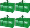 BALEINE Heavy-Duty Oversized Moving Bags - 4-Pack with Reinforced Handles for Clothes & Storage (Light Green)