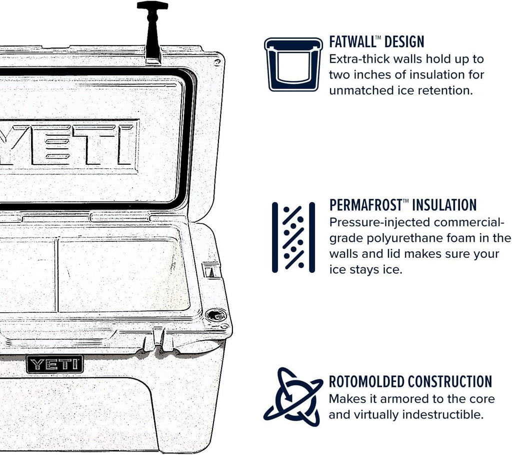 YETI Tundra 45 Cooler - Durable Insulated Design for Outdoor Adventures | Perfect Size for Camping