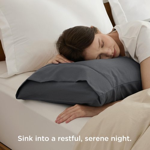 Bedsure Queen Pillow Cases Set of 4 - Dark Grey Brushed Microfiber Pillowcases 4 Pack, Super Soft Pillow Case Covers with Envelope Closure for Kids, Wrinkle, Fade Resistant, 20x30 Inches