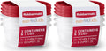 Rubbermaid EasyFindLids Food Storage Containers - BPA-Free, Microwave & Dishwasher Safe, Racer Red | Pack of 12
