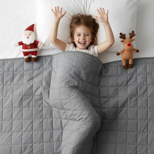 XVCAS Weighted Blanket -5lbs 41"x60" Cooling Heavy Blanket for 60-80lbs with Premium Glass Beads - Soft Thick Big Blankets for All-Season Sleeping Comfort Breathable