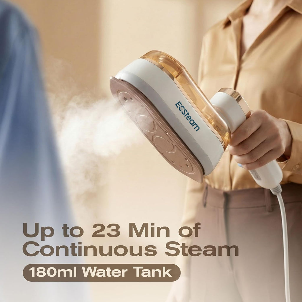 Skiennix Portable Clothes Steamer - 2-in-1 Handheld & Travel Iron, 1200W Fast Heat-Up, 180ml Tank