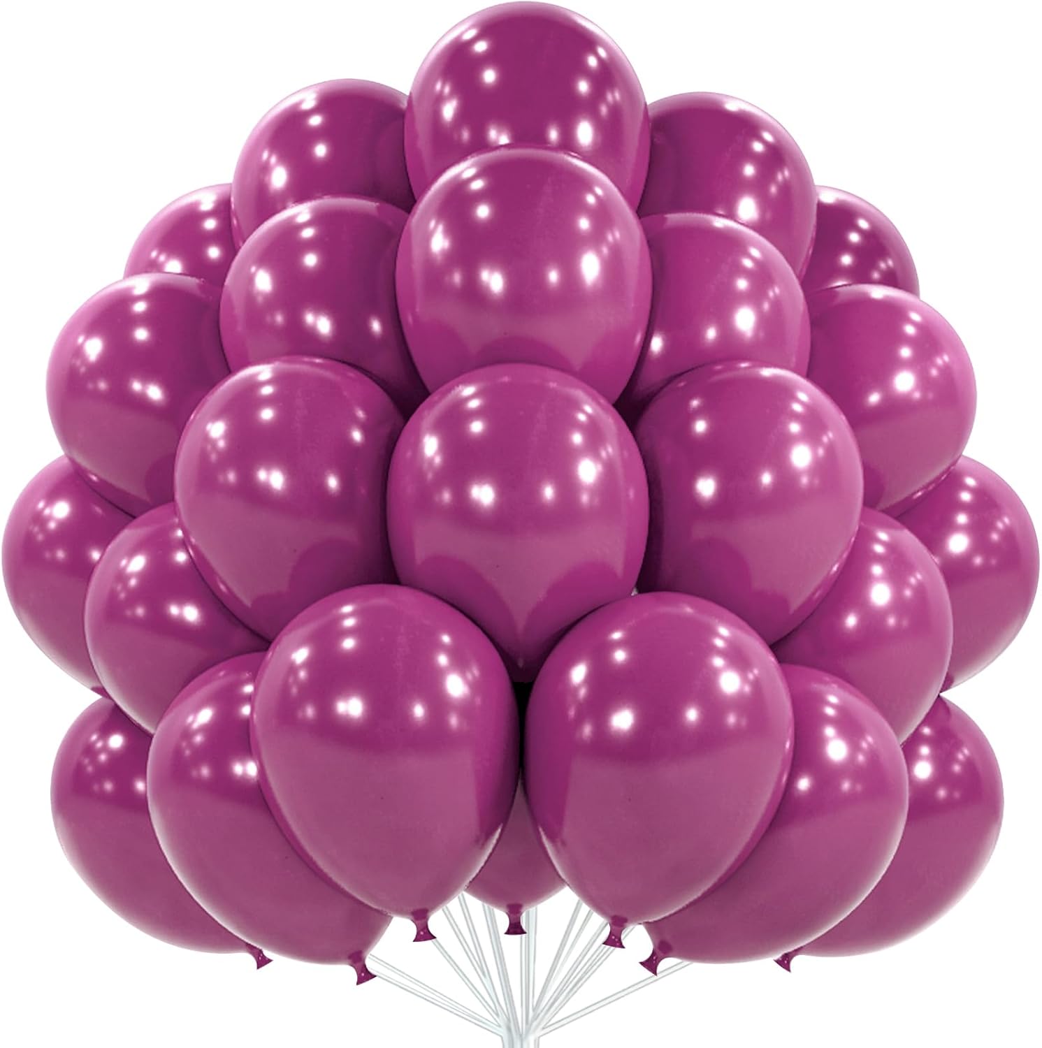 PartyWoo Dark Purple Balloons - 50 Pcs 12 Inch Latex Helium Balloons for Graduation & Events