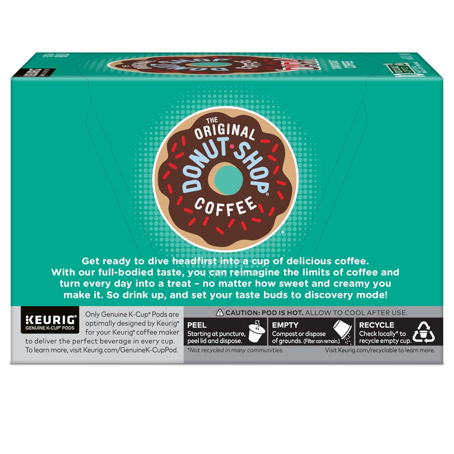 Original Donut Shop Dark Roast K-Cup Pods - Single-Serve Coffee, 60 Count (6 Packs of 10)