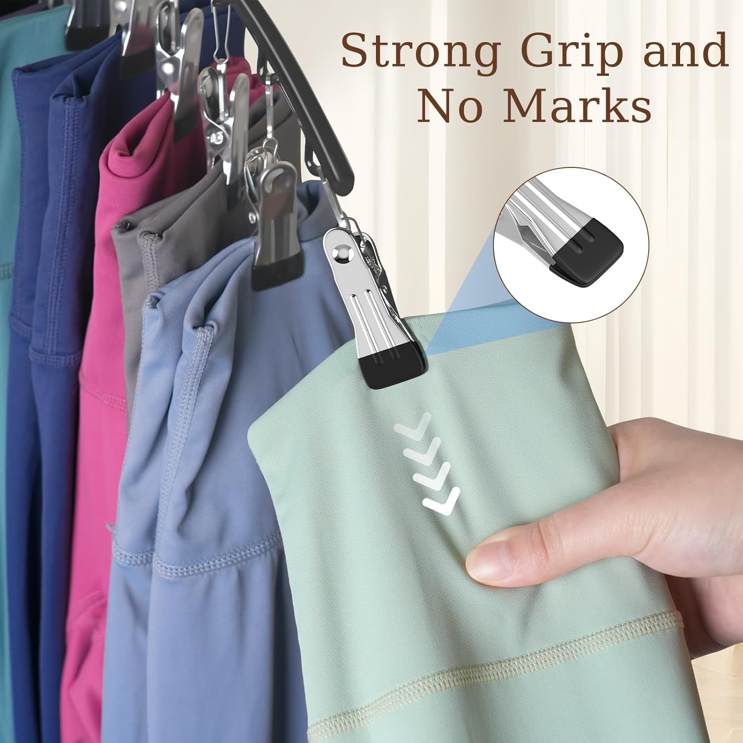Volnamal Legging Organizer & Bra Hanger - 2-in-1 Space-Saving Closet Storage for 30 Leggings & Bras