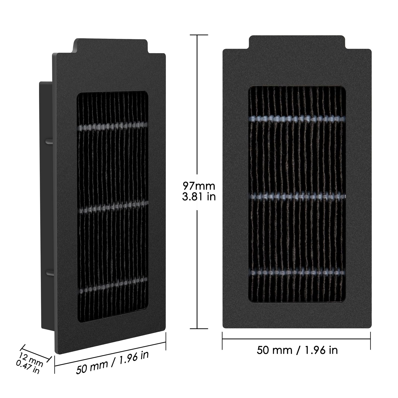(3 Pack) T50 Pro Omni Replacement HEPA Filters for ECOVACS DEEBOT T50 Omni/ T50 Pro Omni/ T30C Omni/ T50 Pro Robot Vacuum, Accessories Kit, Vacuum Filter, Upright Filter, Canister Filter