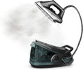 Rowenta Steam Iron Station - Professional Clothes Steamer with Stainless Steel Soleplate, 57 Oz, 1750 Watts, Black/Green