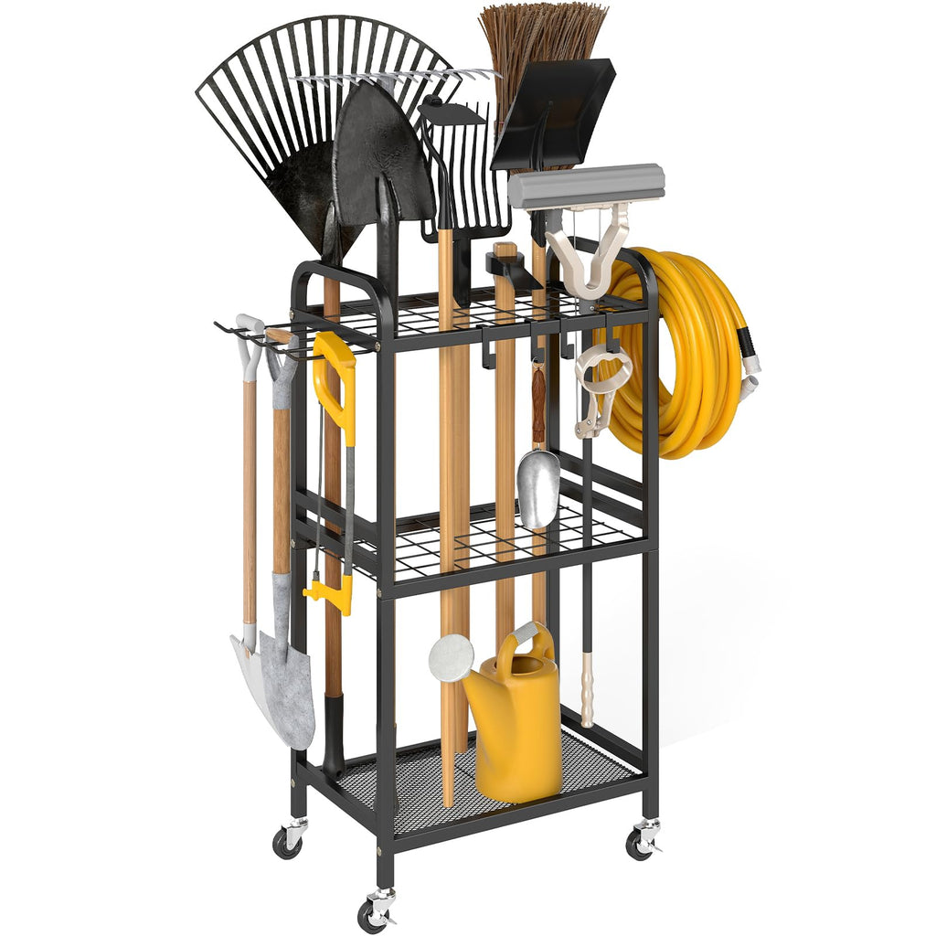 Hadulcet Garden Tool Organizer, Rustic Brown