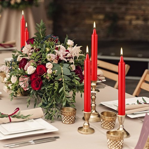 Howemon Red Candles - Set of 40 Unscented 4" Mini Taper Candles for Witchcraft & Rituals | Perfect for Altar & Decorations