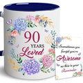 LOTWATEGO 90th Birthday Gifts For Women - 1936 Birthday Gifts For Her - 90 Years Loved Mug - Gift For Women Turning 90th - 90 Year Old Gift For Woman, Mom, Grandma, Mother - 1936 Present Ideas
