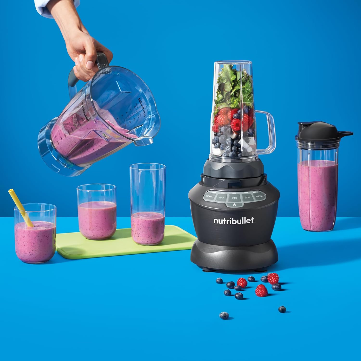 Nutribullet Full-Size Blender Combo 1200W - Powerful Dark Gray Kitchen Appliance