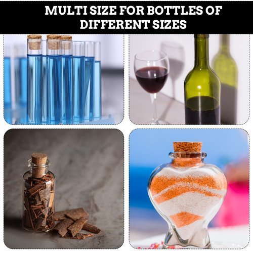 30Pcs Cork Stoppers, Mini Tapered Cork Plugs Wine Bottle Corks Plugs Replacement Corks for Glass Bottles,Crafts & Home Decor, Wine Bottles, Salt and Pepper Shakers, 6 Sizes