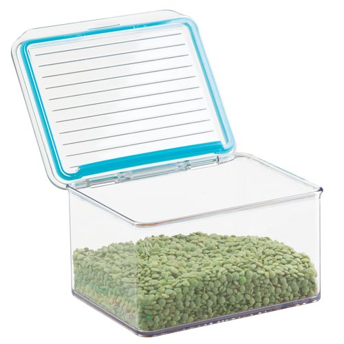 iDesign Small Food Storage Box with Airtight Seal for Kitchen or Pantry Storage - Set of 2 - Clear