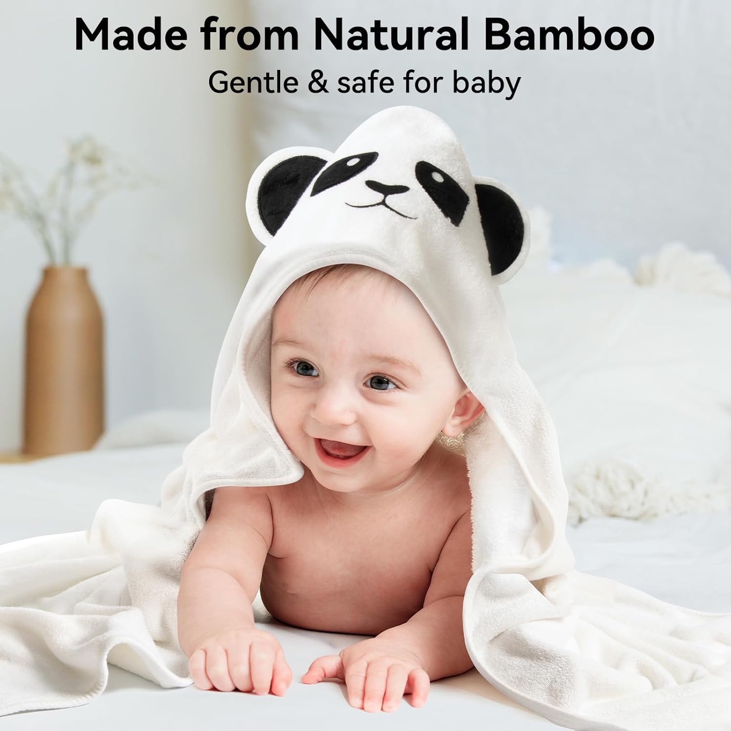Okayinn BubblePanda Sleep Sack - Cozy 6-12 Months Infant Sleep Solution | Hooded Bath Towels Included