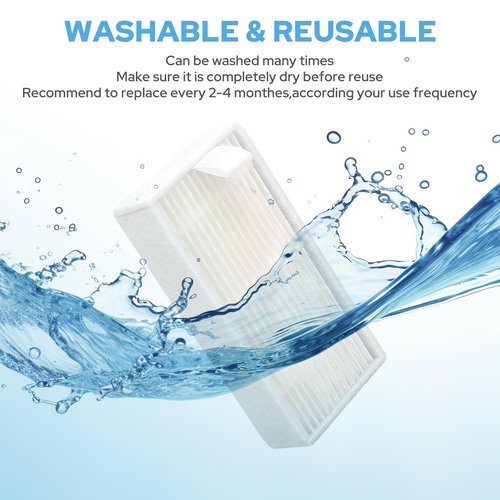 Filters Replacement for ILIFE V3s V3s pro V5 V5s V5s Pro V5s Pro 2 V5s Plus Noisz S5 Robotic Vacuum Cleaner - HEPA Vacuum Filter - 12 Pack