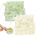 ZhouBoat 2 Pack Exfoliating Loofah Soap Holders with Washcloth Double-Sided Bath Sponge Body Scrubber Reusable Shower Pouches