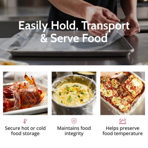 PanSaver ECO Pan Liners for Easy Clean Up - Ovenable up to 400F (Half Pan Medium and Deep Pan Liner - 14 x 23 in)