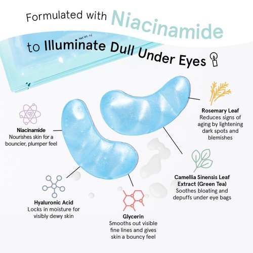 Grace & Stella Under Eye Mask - Award-Winning Gel Patches to Reduce Dark Circles & Puffiness | 24 Pairs, Blue