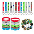 Lyomied 36 Pcs Pixel Birthday Party Favors Set, Game Theme Birthday Party Supplies, Includes Silicone Bracelets, Keychains, Badge, Gaming Party Favors