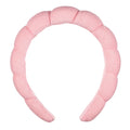 Conair Spa Makeup Headband - Ultra-Absorbent Microfiber, Pink Bubble Design | Soft Terry Cloth, No-Pull Comfort